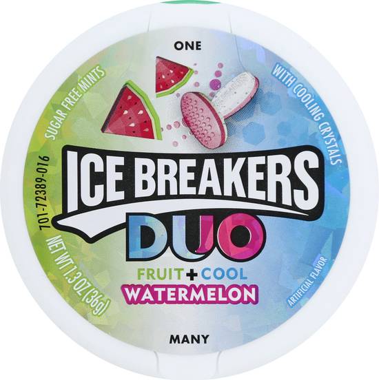 Ice Breakers Watermelon Fruit + Cool Sugar Free Mints (1.3 oz)
