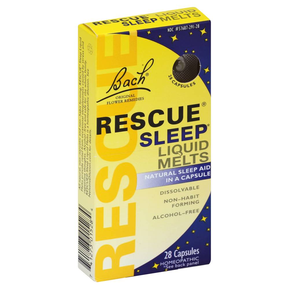 Bach Rescue Natural Sleep Aid Liquid Melts in Capsules (28 ct)