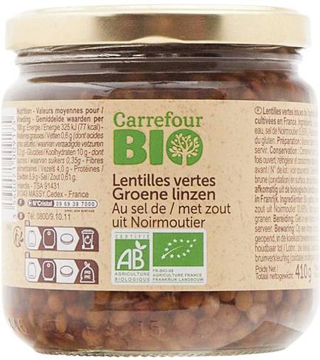 Carrefour Bio - Lentilles bio vertes