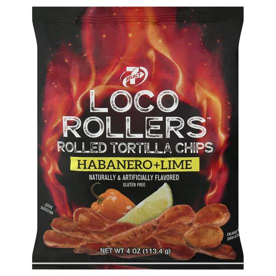 7-Select Loco Rollers Rolled Tortilla Chips (habanero+lime )