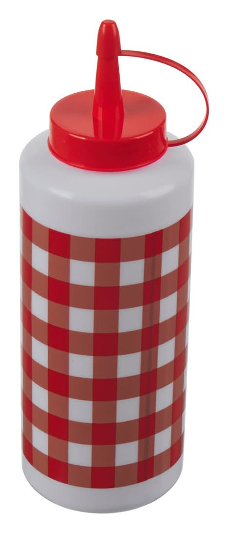 Houseware Patriotic Day Gingham Printed Squeeze Bottle, Assorted