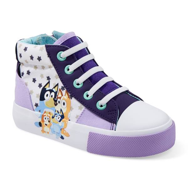 Bluey Youth Girls' High-Top Sneaker, Purple, Size 1