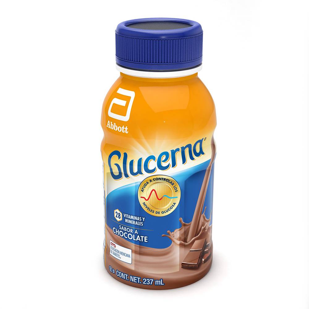 Glucerna suplemento alimenticio sabor chocolate (botella 237 ml)