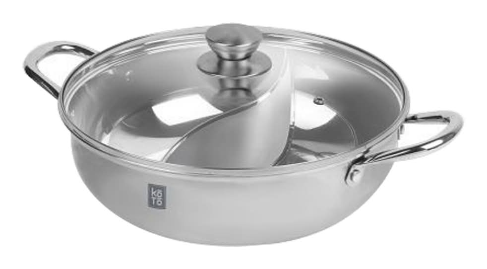 Koto Stainless Steel Shabu Shabu Divided Pot