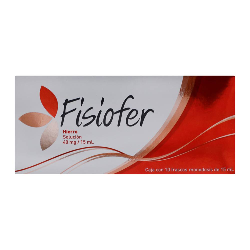 Fisiofer hierro solución 40 mg (caja 10 piezas)