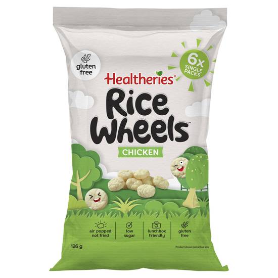 Healtheries Rice Wheels Chicken Multipack Gluten Free Lunchbox Snacks 6x21g 126g