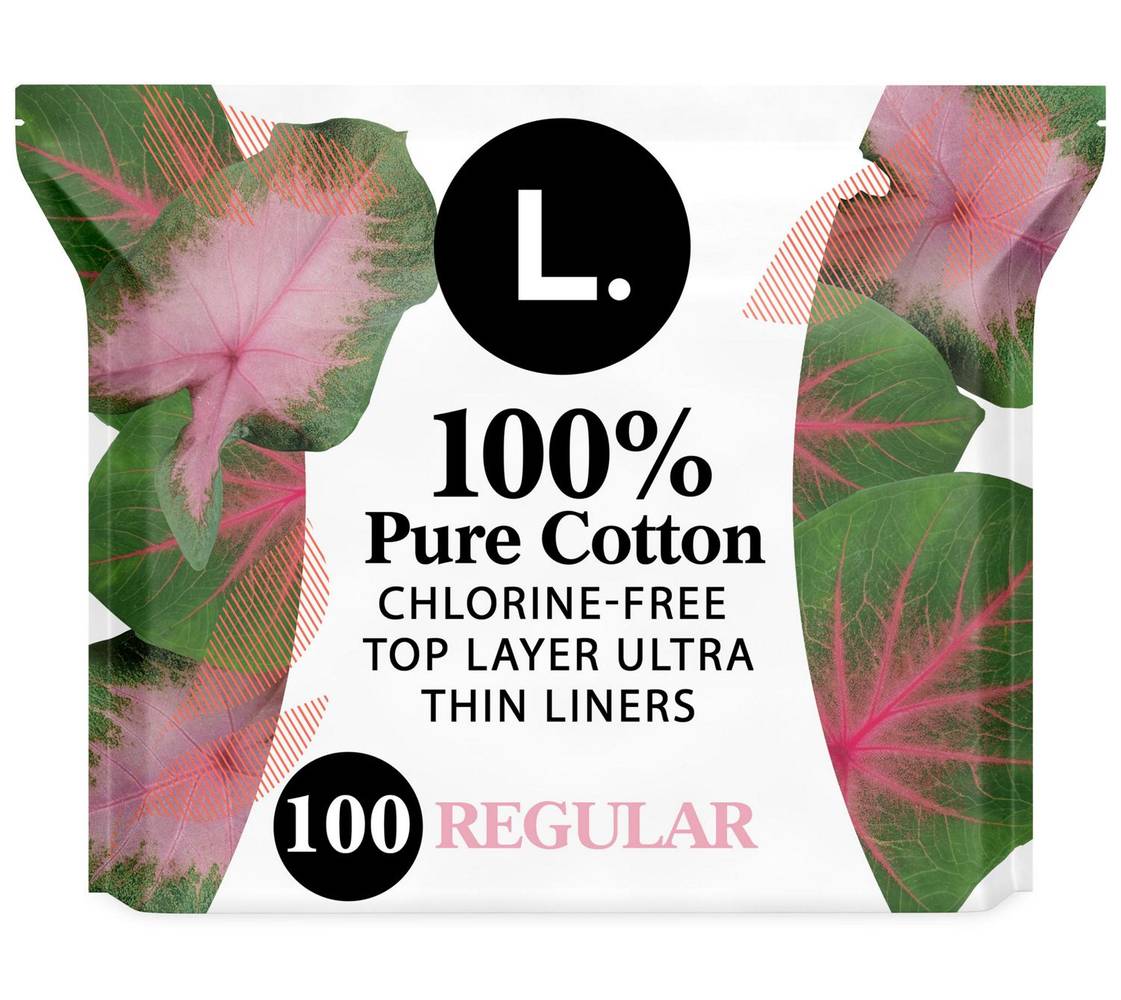 L. Organic Ultra Thin Panty Liners Regular, 100 Ct