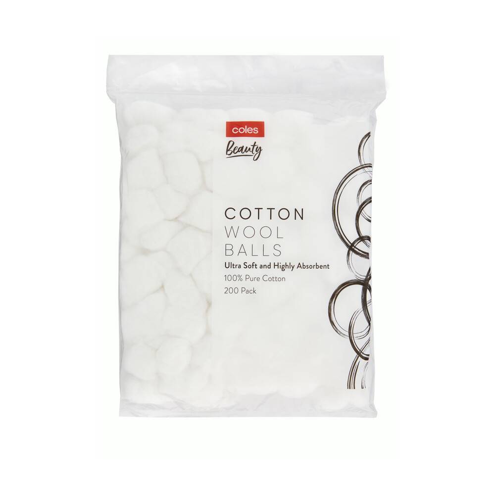 Coles Cotton Balls 200 pack