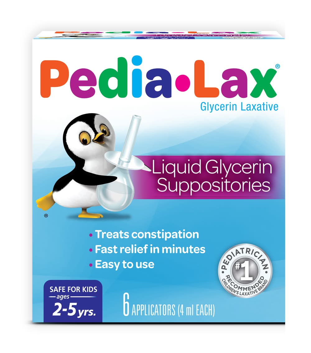 Pedia-Lax Liquid Glycerin Suppositories Rectal Laxative (24 ml, 6 ct)