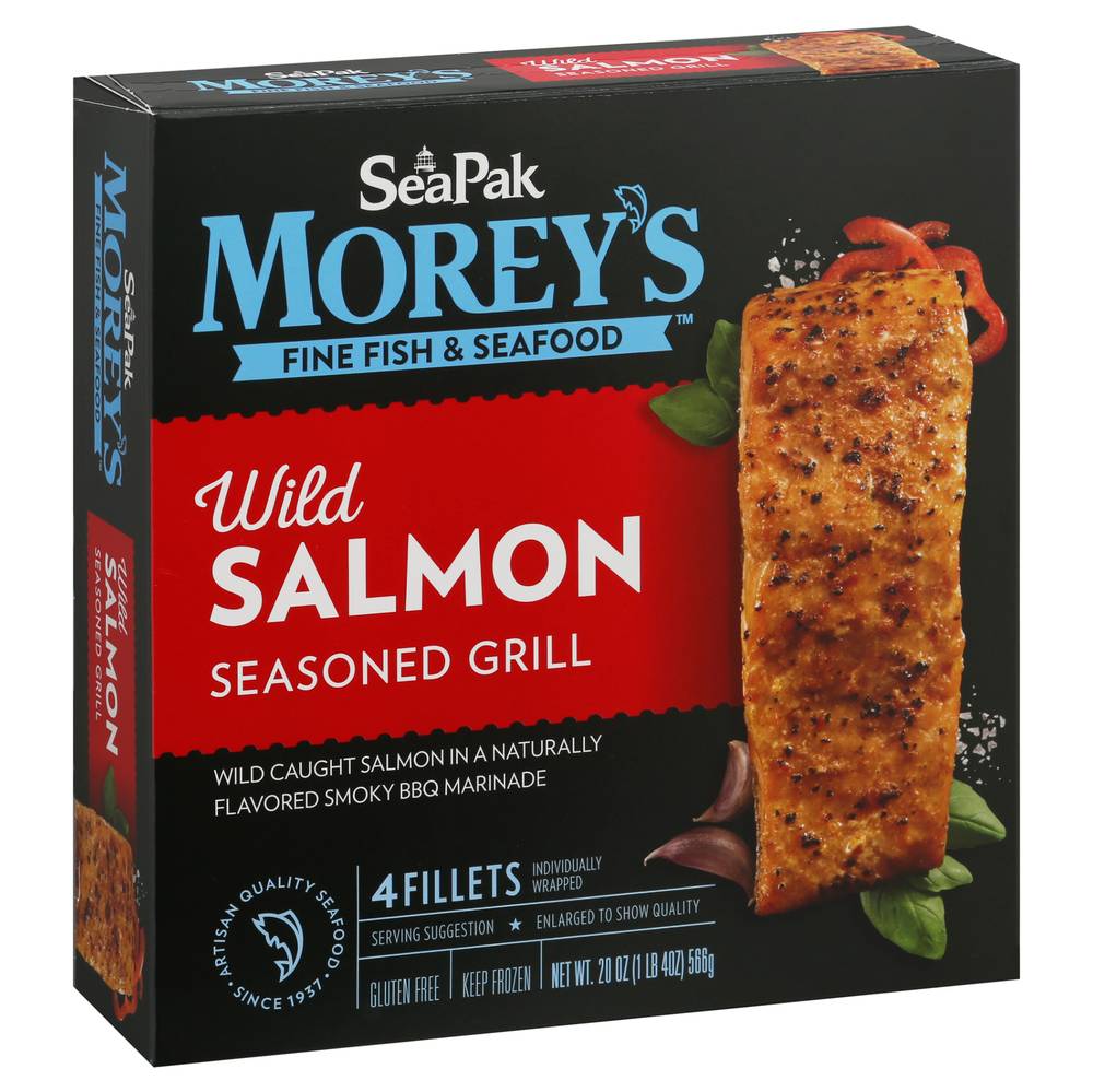 Morey's Wild Salmon Seasoned Grill Fillets (1.25 lbs)