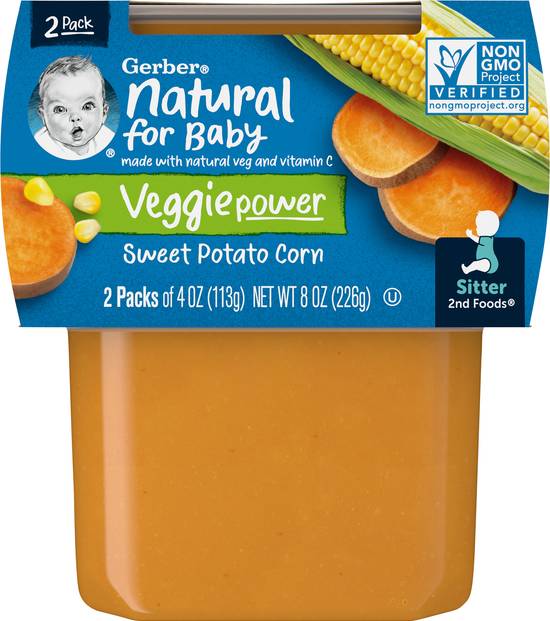 Gerber Natural For Baby Veggie Power Sweet Potato Corn (2 ct)