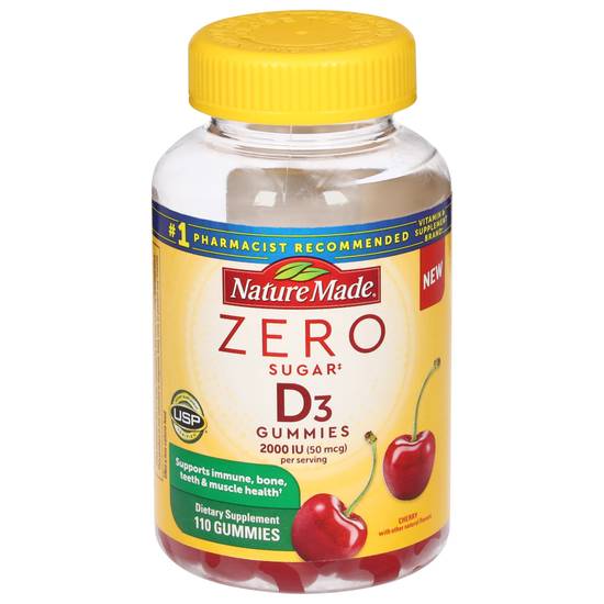 Nature Made Zero Sugar Vitamin D3 Gummies (cherry )