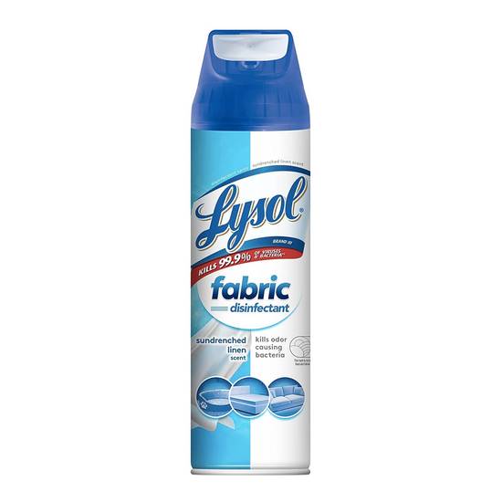 Lysol Fabric Disinfectant Spray, Sundrenched Linen Scent, 15 OZ