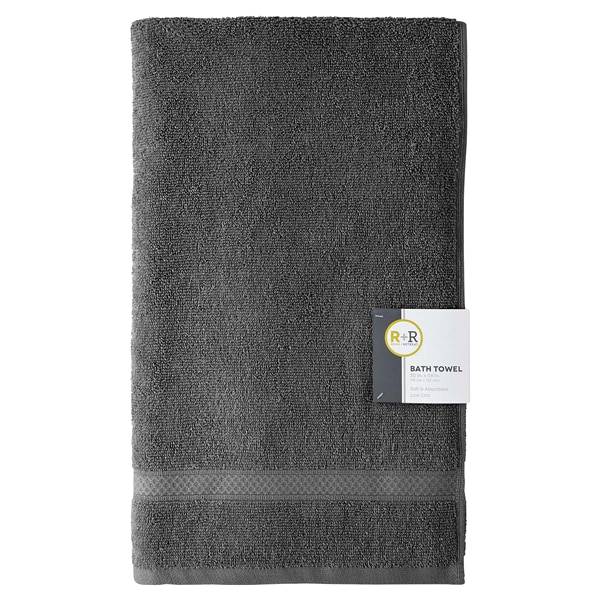 R+R Bath Towel (30 in x 54 in/Dark Gray)