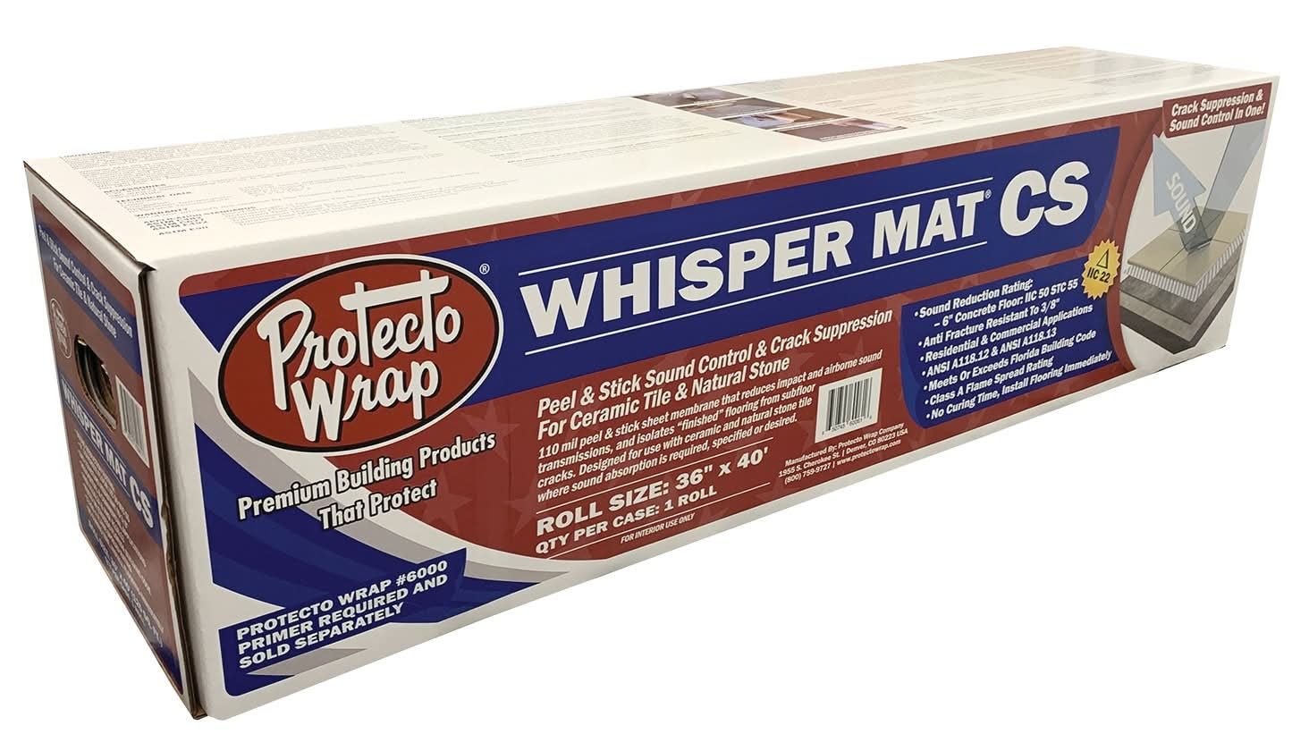 Protecto Wrap ProtectoWrap 120-sq ft 3-ft W x 40-ft L x 110 -mils T Premium Felt Moisture Resistant Flooring Underlayment