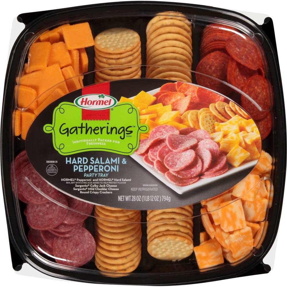 Hormel Gatherings Hard Salami and Pepperoni Party Tray (1.75 lbs)