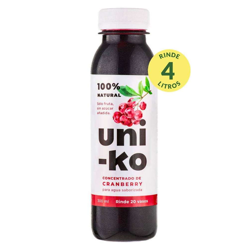 Uni-ko concentrado de cranberry para agua saborizada (botella 300 ml)