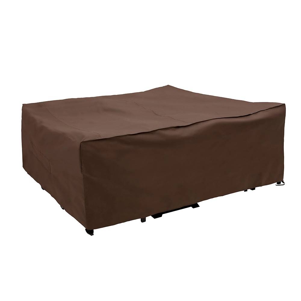 Style Selections Dark Brown Premium Polyester Sectional Furniture Set Patio Furniture Cover | 07843LWS