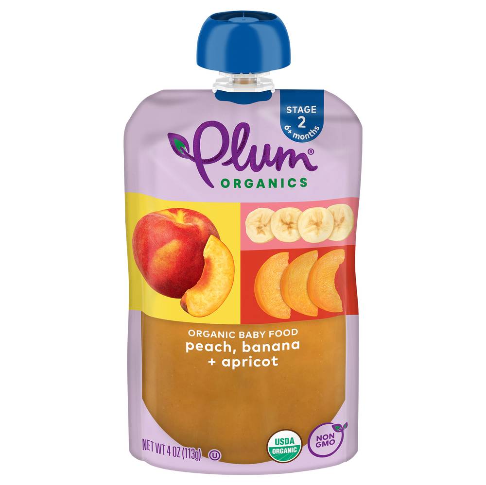 Plum Organics Baby Food (peach banana - apricot )