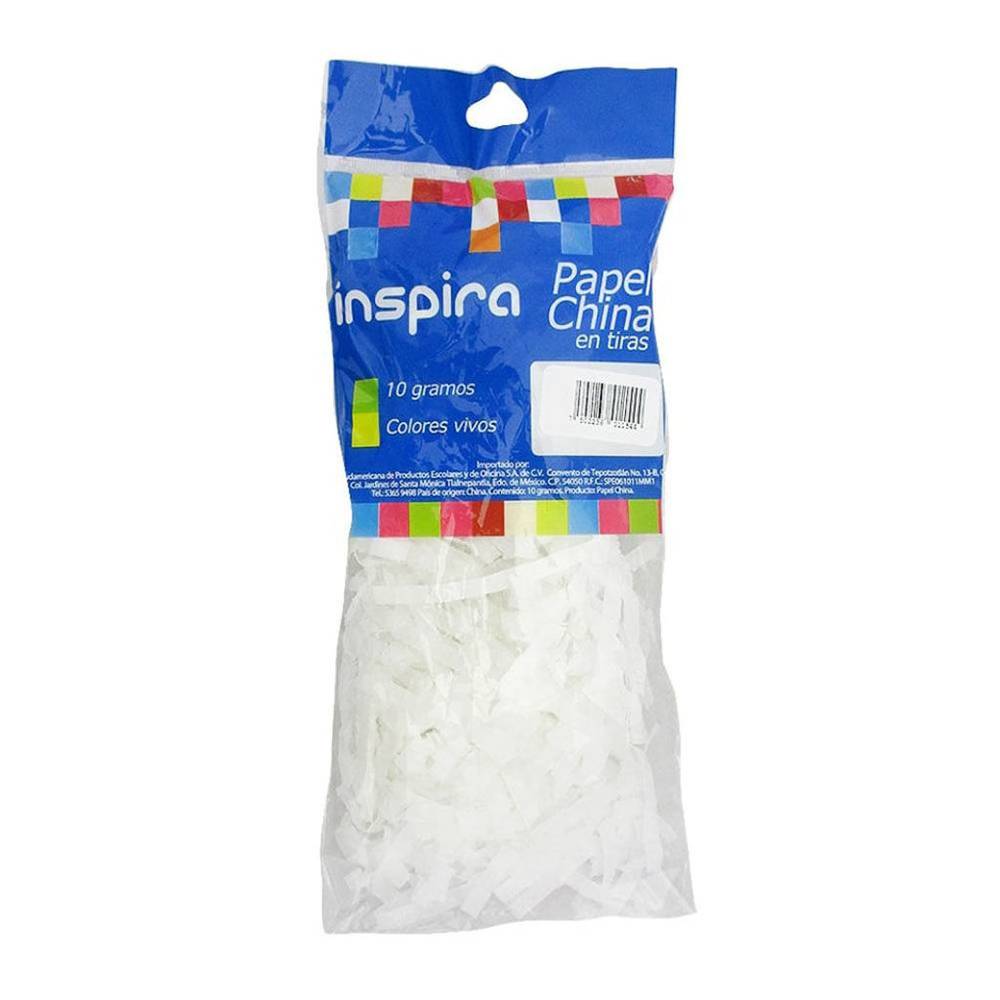 Papel china inspira color blanco en tiras 10 g (10 g)