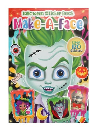 Make-A-Face Halloween Sticker Book Vampire