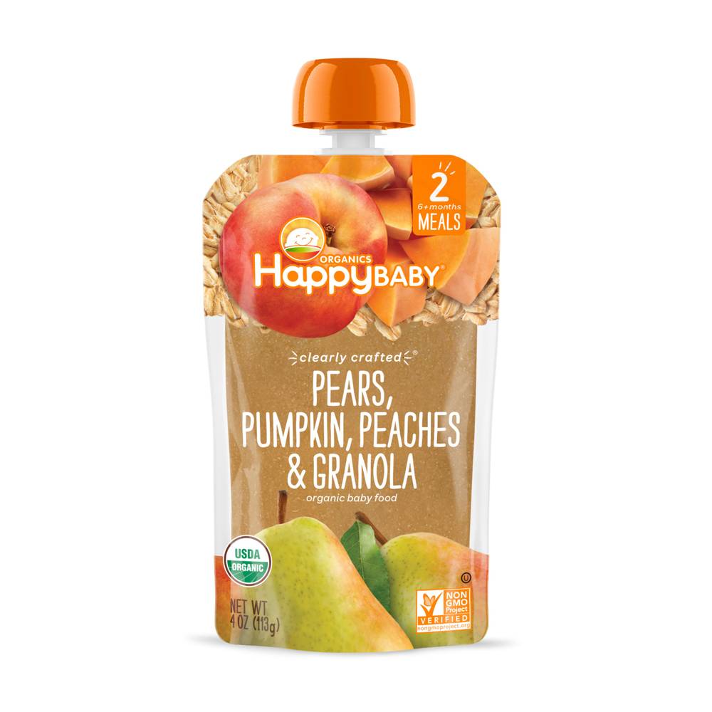 Happy Baby Pears Pumpkin Peaches & Granola Stage 2 Baby Food