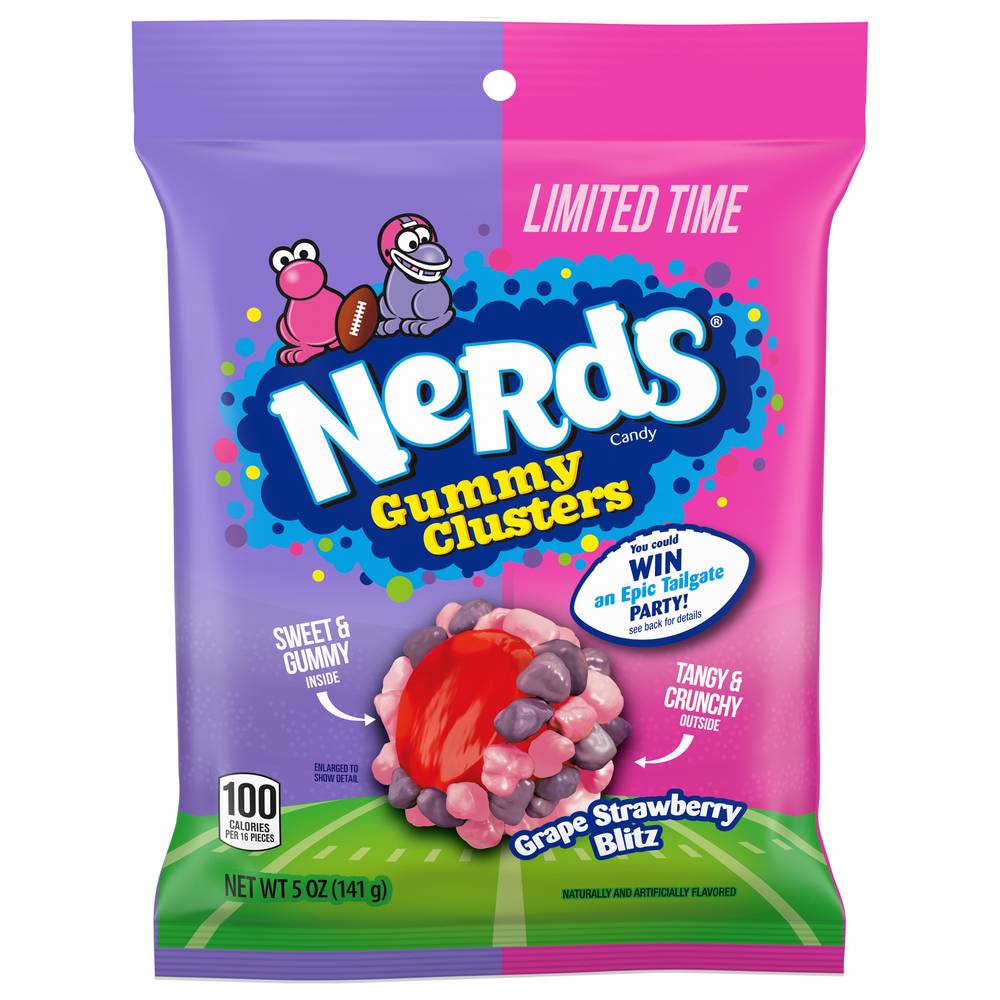 Nerds Gummy Clusters Blitz Candy, Grape Strawberry (5 oz)