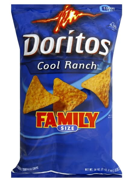 Doritos Tortilla Chips Family Size, Cool Ranch (18 oz)