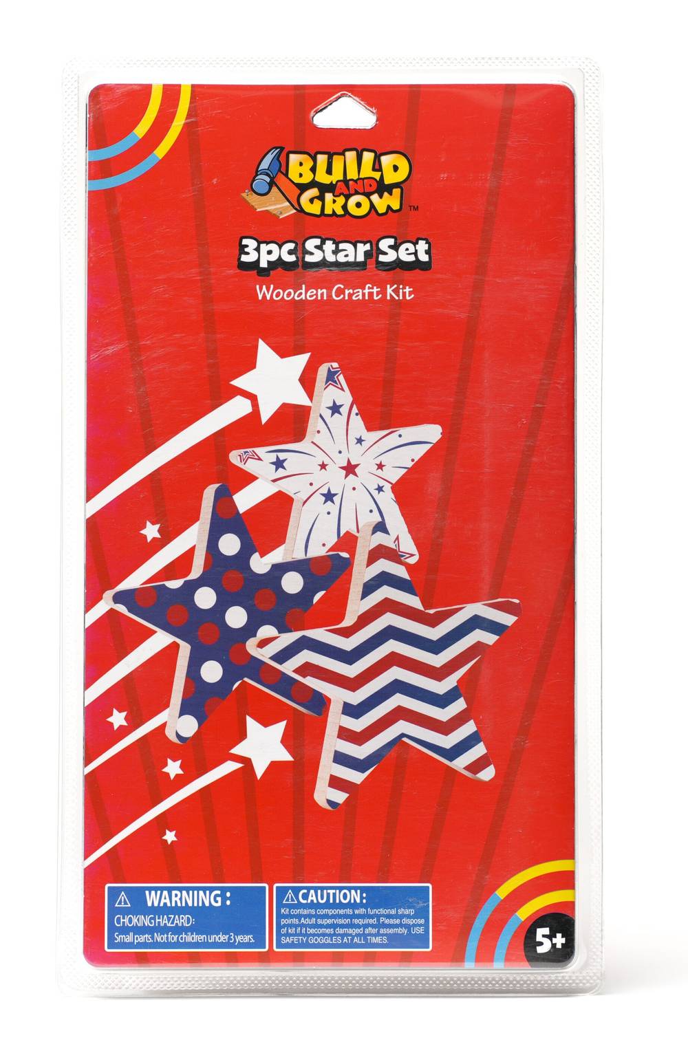 Build and Grow 3pc Stars and Stripes Set Kid's Project Kit | 54249