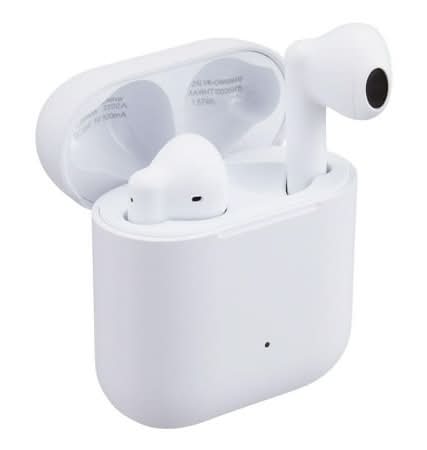 onn. Bluetooth True Wireless Headphones With Charging Case, White