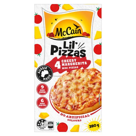 Mccain Lil Pizza Cheesy Margherita 380g