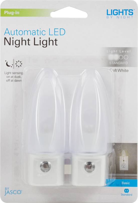 Lights By Night LED Light Sensing Night Light Soft White (2 ct)