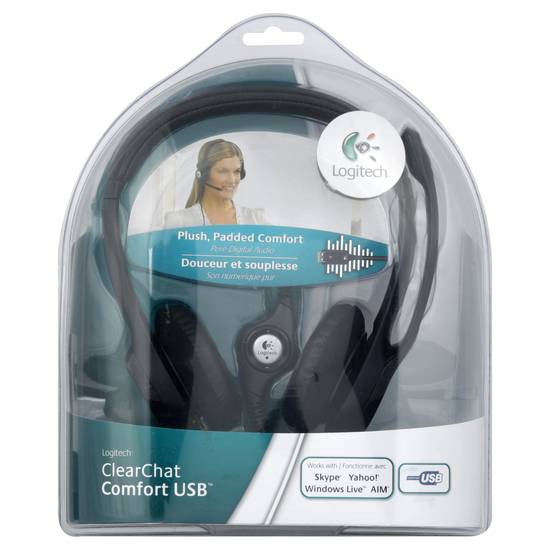 Logitech On-Ear Usb Headset With Noise-Cancelling Mic Black