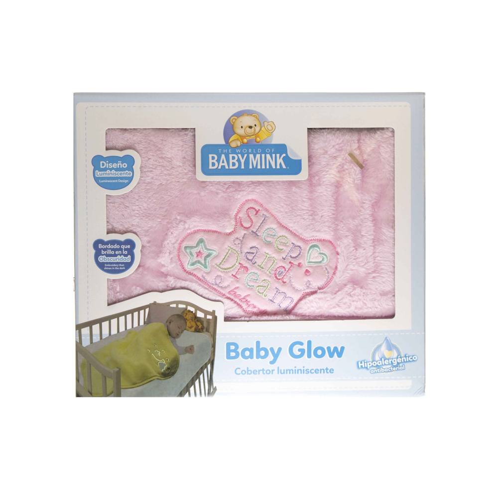 Baby mink cobertor baby glow (caja 1 pieza)