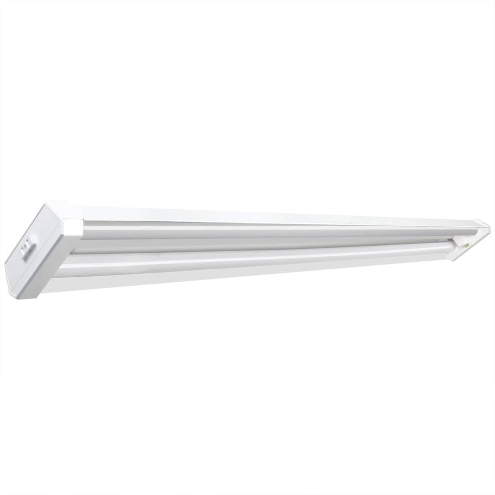 Utilitech 4-ft 4000-Lumen White Cool White LED Flush Mount Garage Shop Light | LSHOP/4X2/840