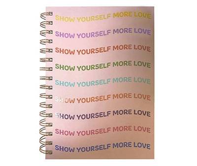"Show Yourself More Love" Peach Spiral-Bound Journal