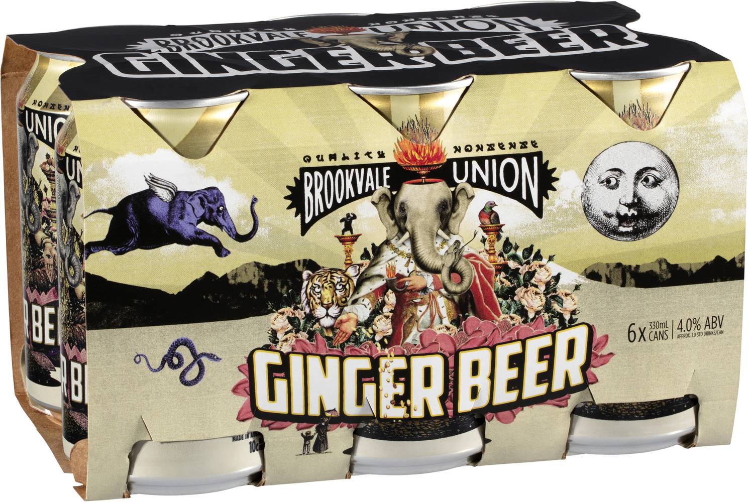 Brookvale Union Ginger Beer Can 330mL X 6 pack