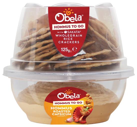 Obela Roasted Capsicum Hommus To Go 125g