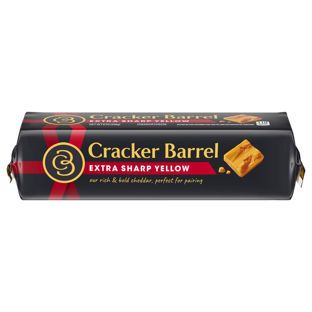 Cracker Barrel Extra Sharp Yellow Cheddar Cheese Wrapper (8 oz)