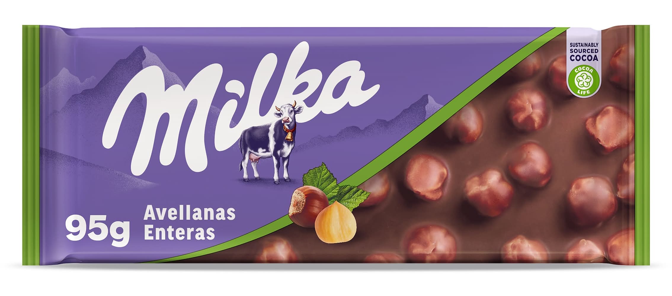 Chocolate Con Leche Y Avellanas Enteras Milka 95 G