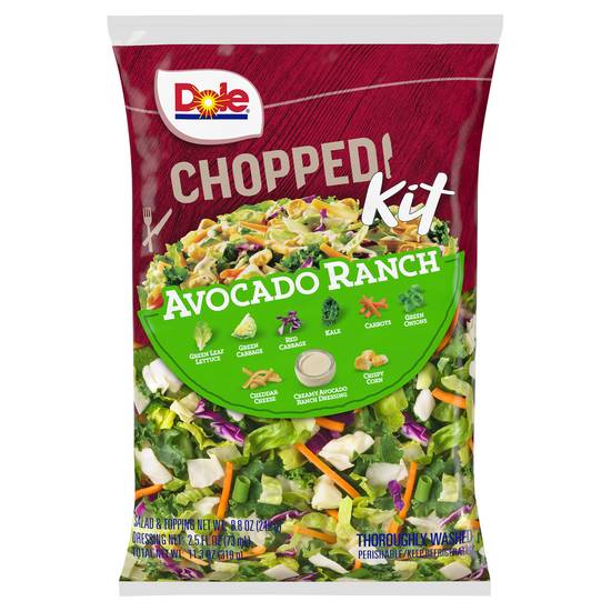 Dole Chopped Avocado Ranch Salad Kit