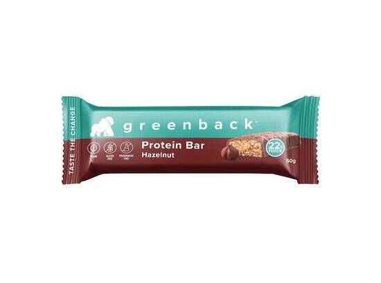 Greenback Hazelnut Protein Bar 50g