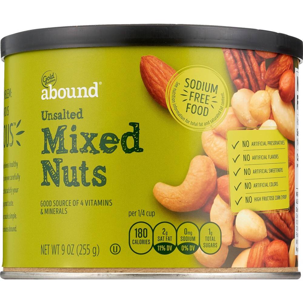 Gold Emblem Abound Unsalted Mixed Nuts