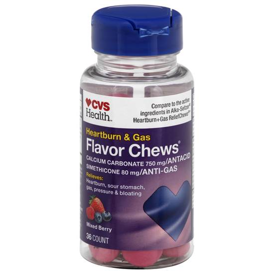 Cvs Health Heartburn & Gas Mixed Berry Flavor Chews