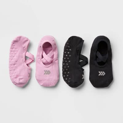 All In Motion Yoga Knit Socks, 9-12 (2 ct)
