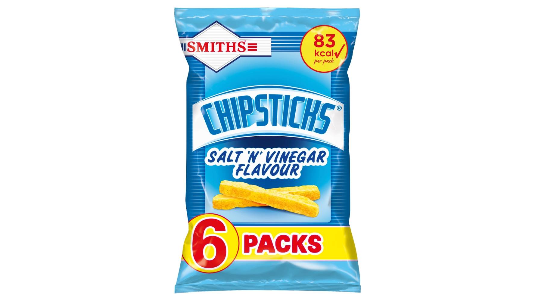 Chipsticks Salt & Vinegar Multipack Crisps 6 x 17g