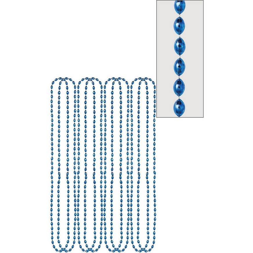 Party City Metallic Bead Necklaces (8 ct) (30in/blue)