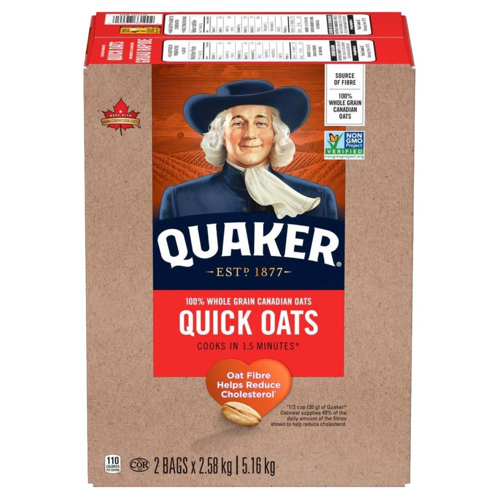 Quaker - Gruau Rapide, 2 × 2.58 Kg