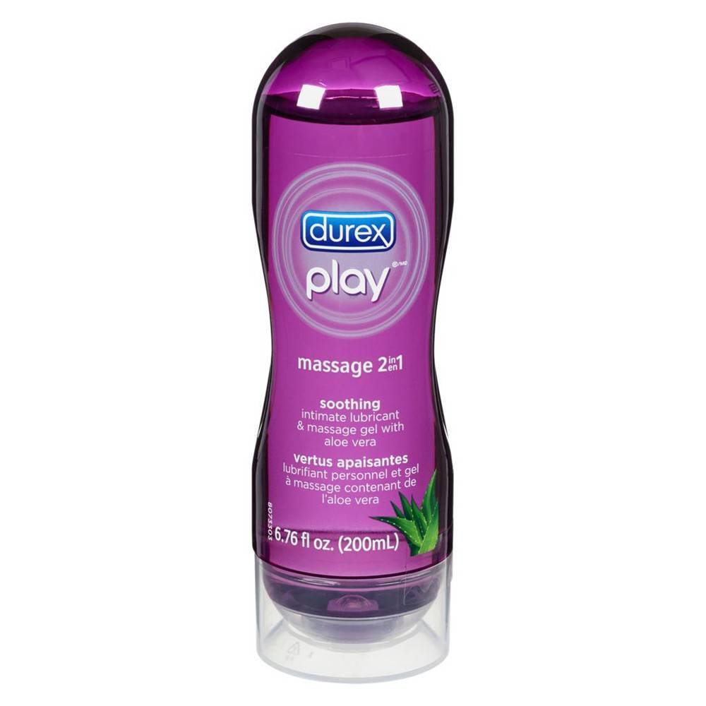 Durex lubrifiant personnel et gel à massage vertus apaisantes avec aloès (200 ml) - play 2-in-1 massage gel (200 ml)