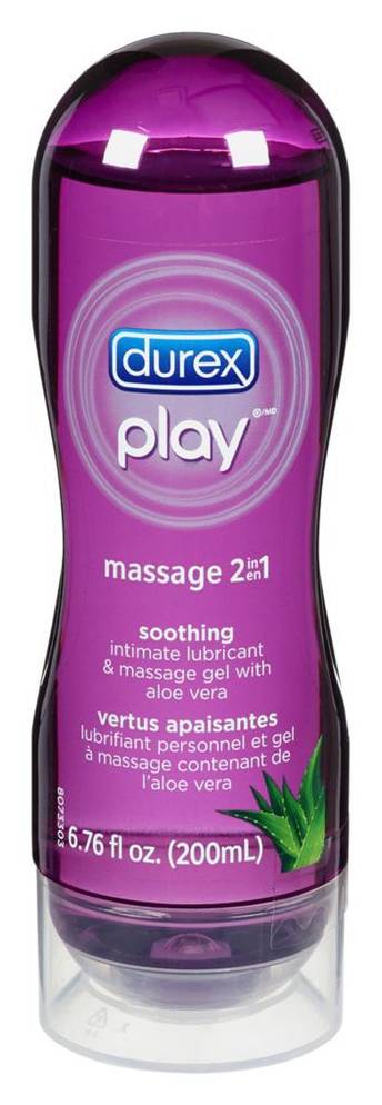 Durex lubrifiant personnel et gel à massage vertus apaisantes avec aloès (200 ml) - play 2-in-1 massage gel (200 ml)